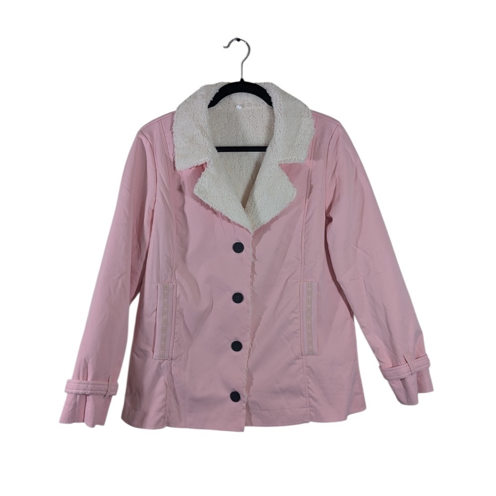 Light Pink Faux Fur Lined Jacket Size XL